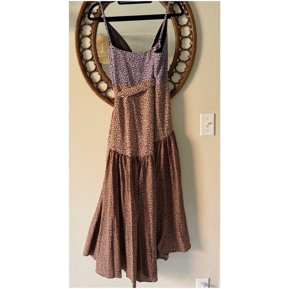 Anthropologie Hutch ELMA High Low Wrap Dress in Pink/Peach/Copper Small P - Picture 4 of 14